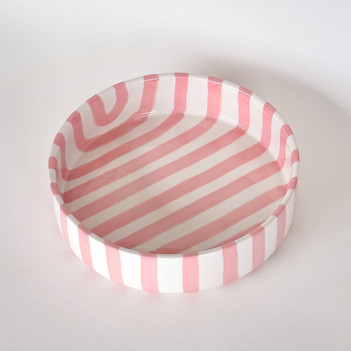 STRIPES Große Schale mit Streifen • incanto rose