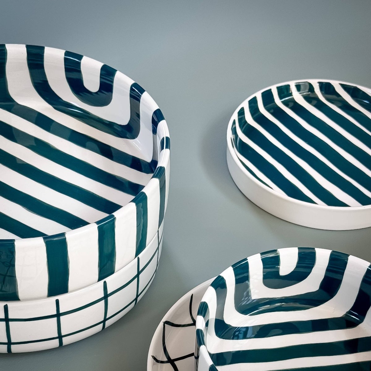 Magazin Minori - STRIPES Kleiner Teller • gentle green - Teller - ROSA ECK Concept Store