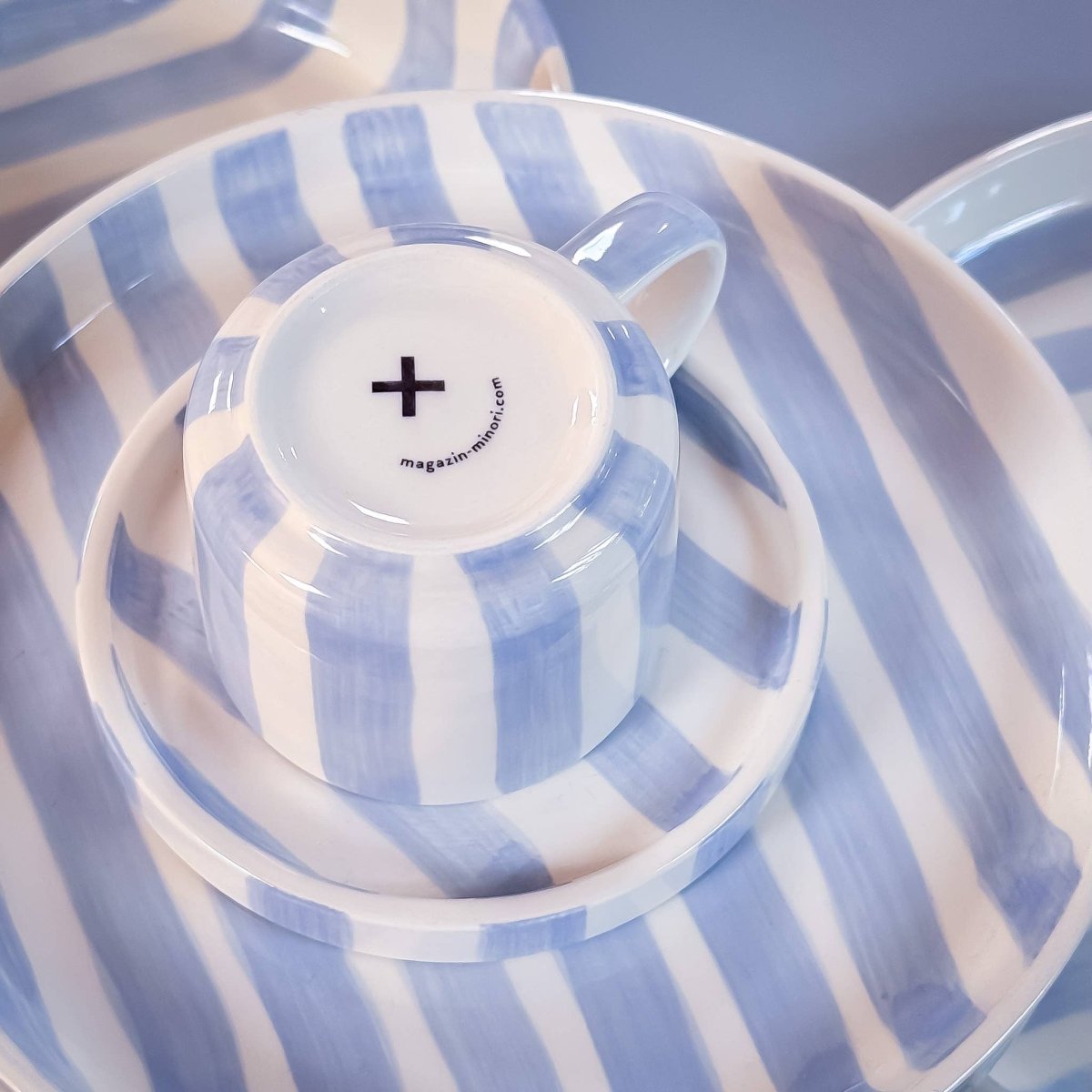 Magazin Minori - STRIPES Kleiner Teller • morning azzurro - Teller - ROSA ECK Concept Store