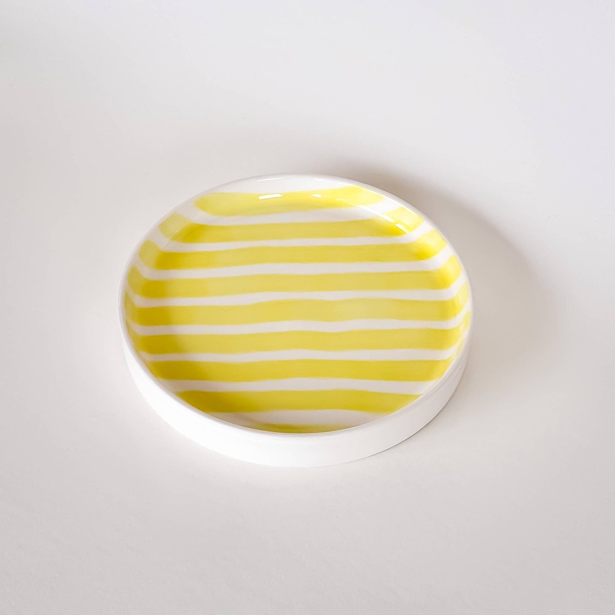 STRIPES Kleiner Teller • spiaggia yellow