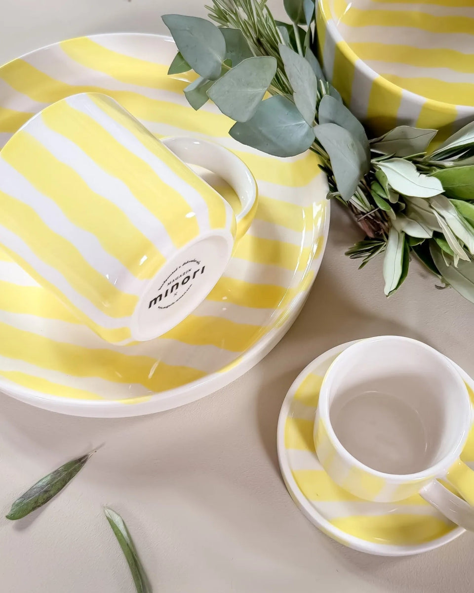 Magazin Minori - STRIPES Schale (600 ml) • spiaggia yellow - Schüssel - ROSA ECK Concept Store