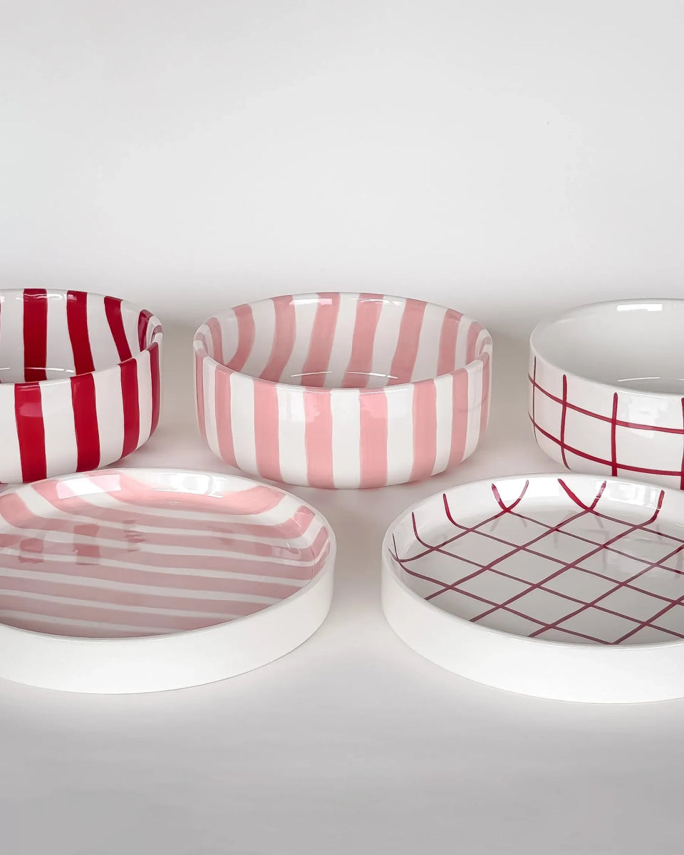 Magazin Minori - STRIPES Schale (600 ml) • tramonto red - ROSA ECK Concept Store