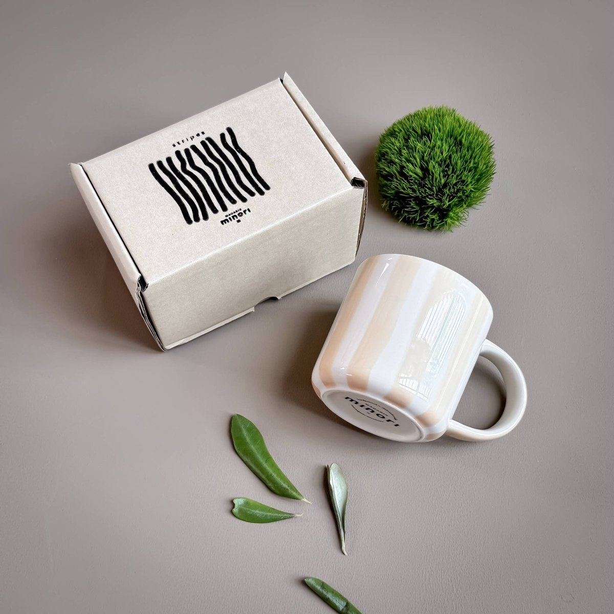 Magazin Minori - STRIPES Tasse (300 ml) | boho beige - ROSA ECK - Beige, boho beige,