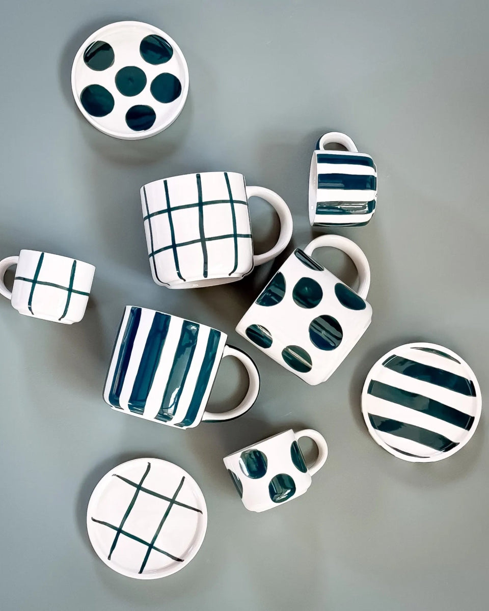 Magazin Minori - STRIPES Tasse (300 ml) • gentle green - Kaffee - und Teetasse - ROSA ECK Concept Store