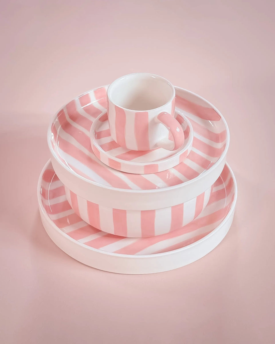 Magazin Minori - STRIPES Tasse (300 ml) • incanto rose - Kaffee - und Teetasse - ROSA ECK Concept Store