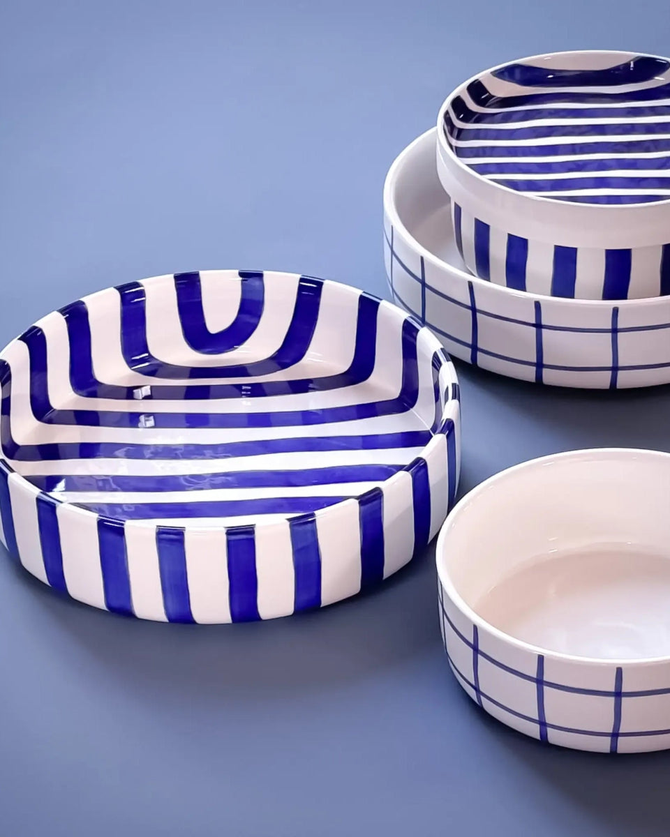 Magazin Minori - STRIPES Tasse (300 ml) • mare blue - Kaffee - und Teetasse - ROSA ECK Concept Store