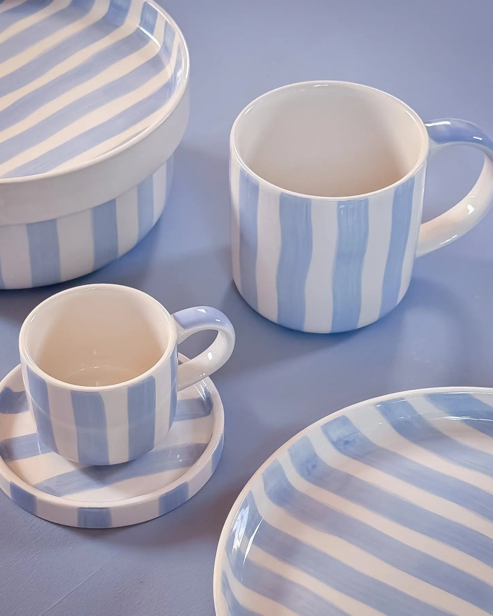 Magazin Minori - STRIPES Tasse (300 ml) • morning azzurro - ROSA ECK Concept Store