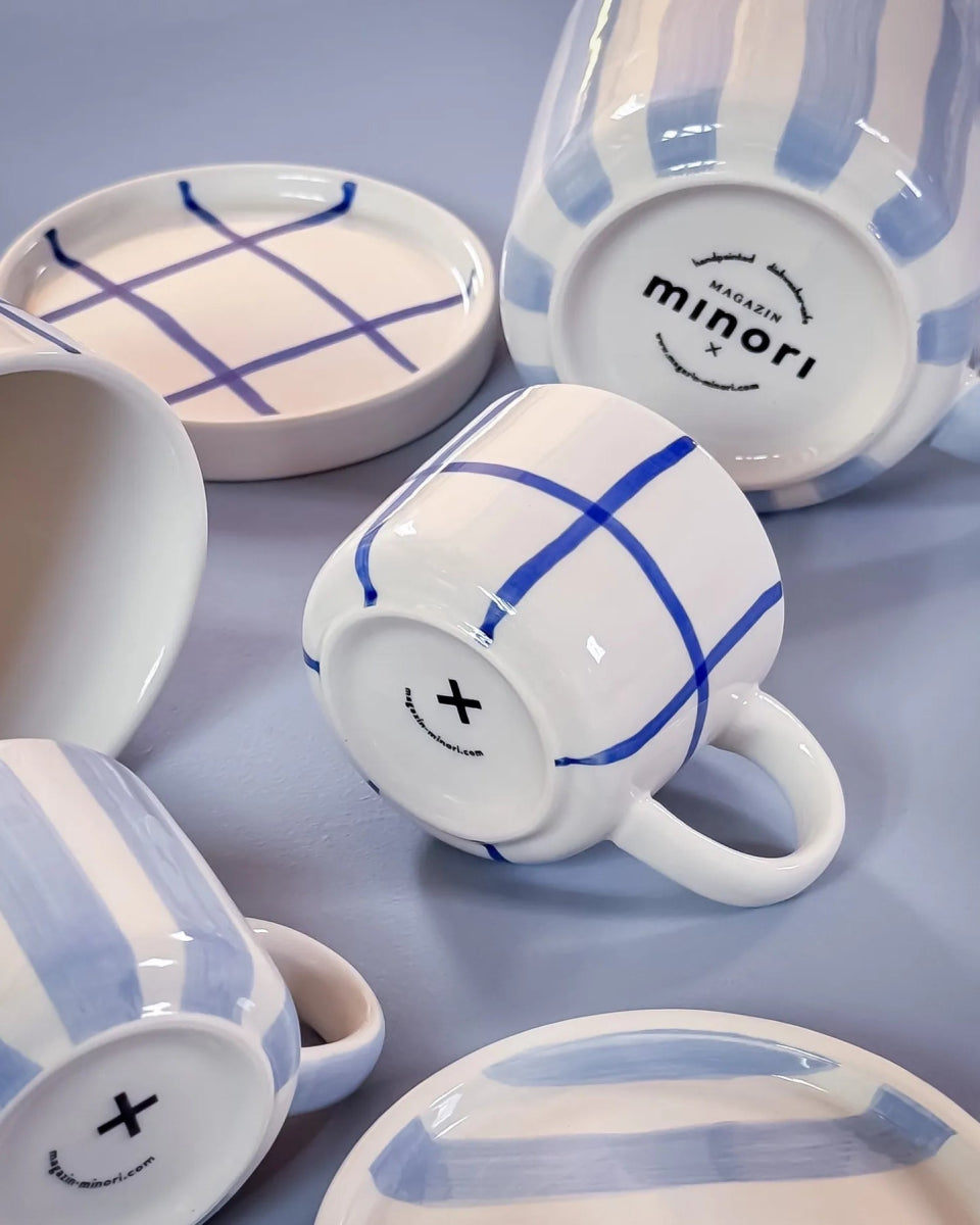 Magazin Minori - STRIPES Tasse (300 ml) • morning azzurro - ROSA ECK Concept Store