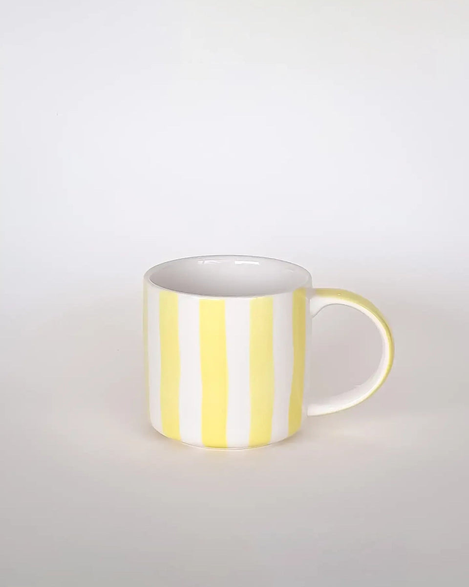Magazin Minori - STRIPES Tasse (300 ml) • spiaggia yellow - Kaffee - und Teetasse - ROSA ECK Concept Store