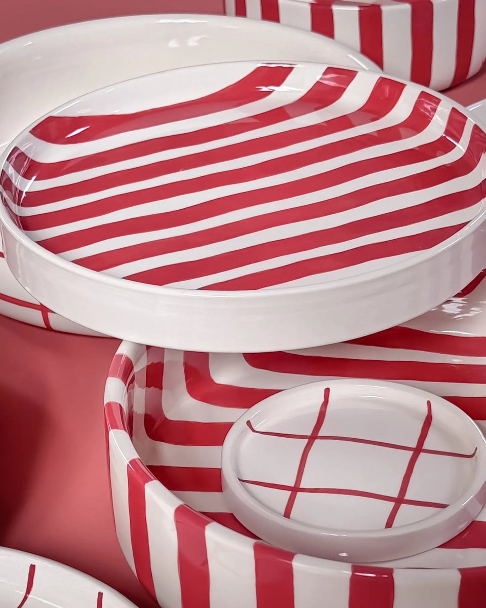Magazin Minori - STRIPES Tasse (300 ml) • tramonto red - ROSA ECK Concept Store