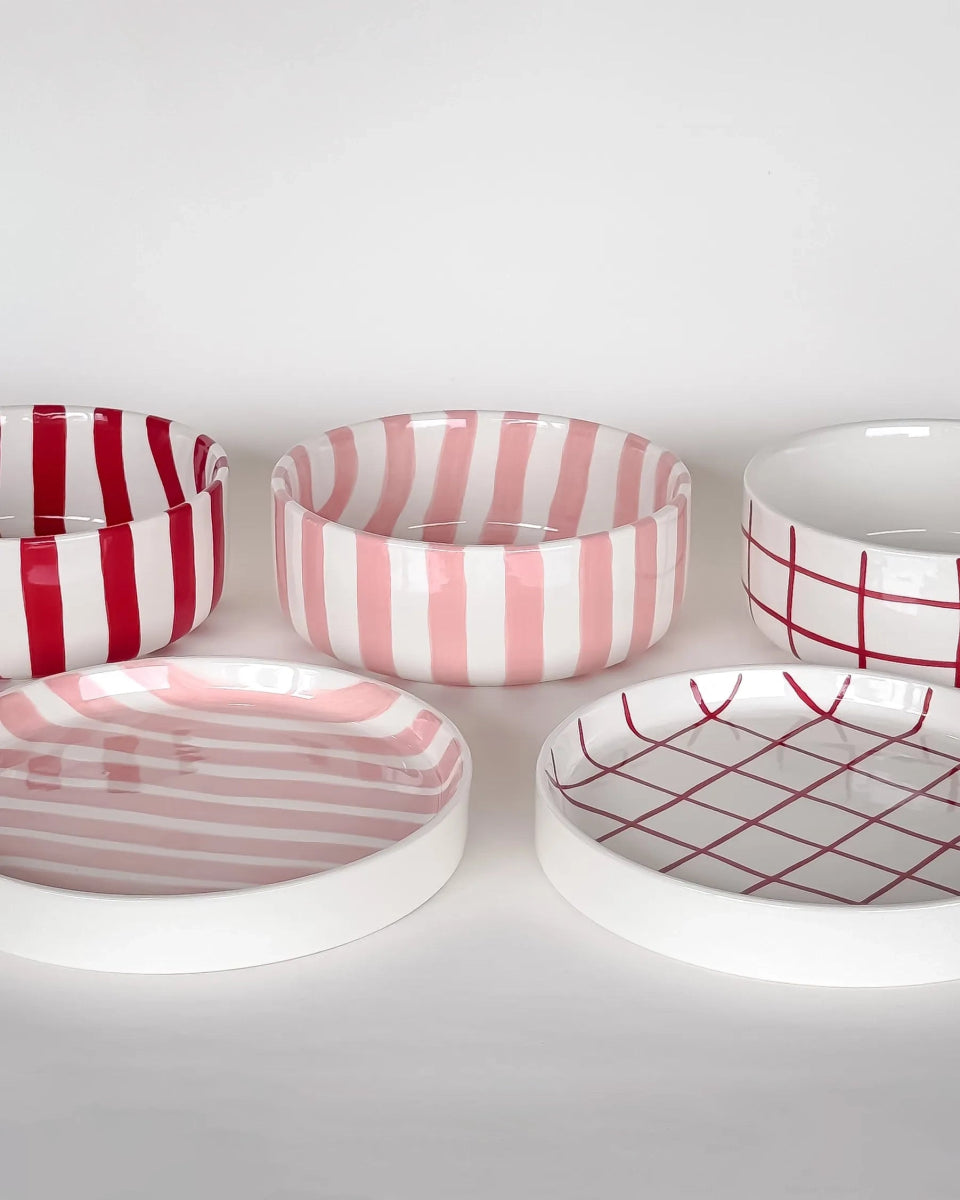 Magazin Minori - STRIPES Tasse (300 ml) • tramonto red - ROSA ECK Concept Store
