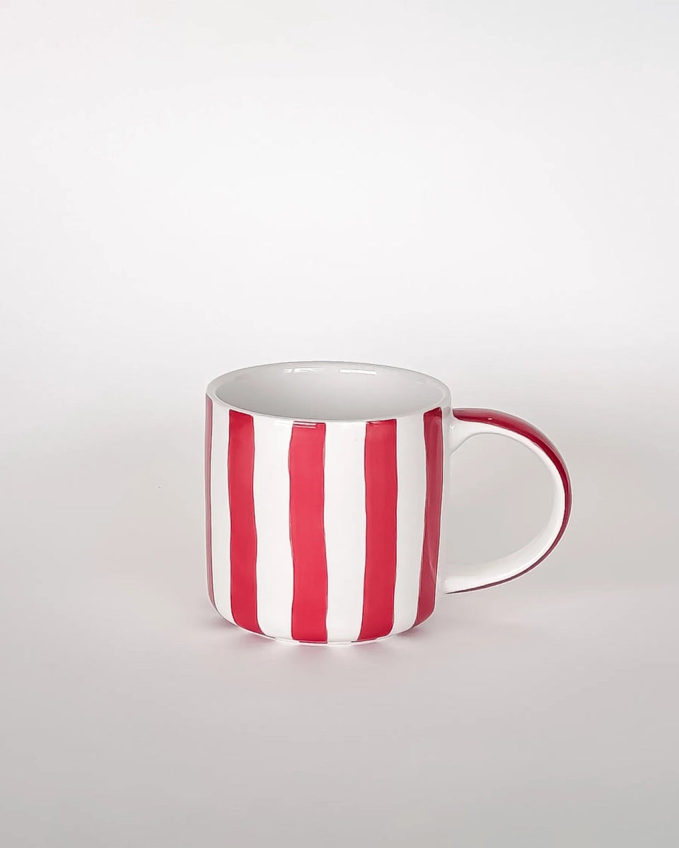 Magazin Minori - STRIPES Tasse (300 ml) • tramonto red - ROSA ECK Concept Store