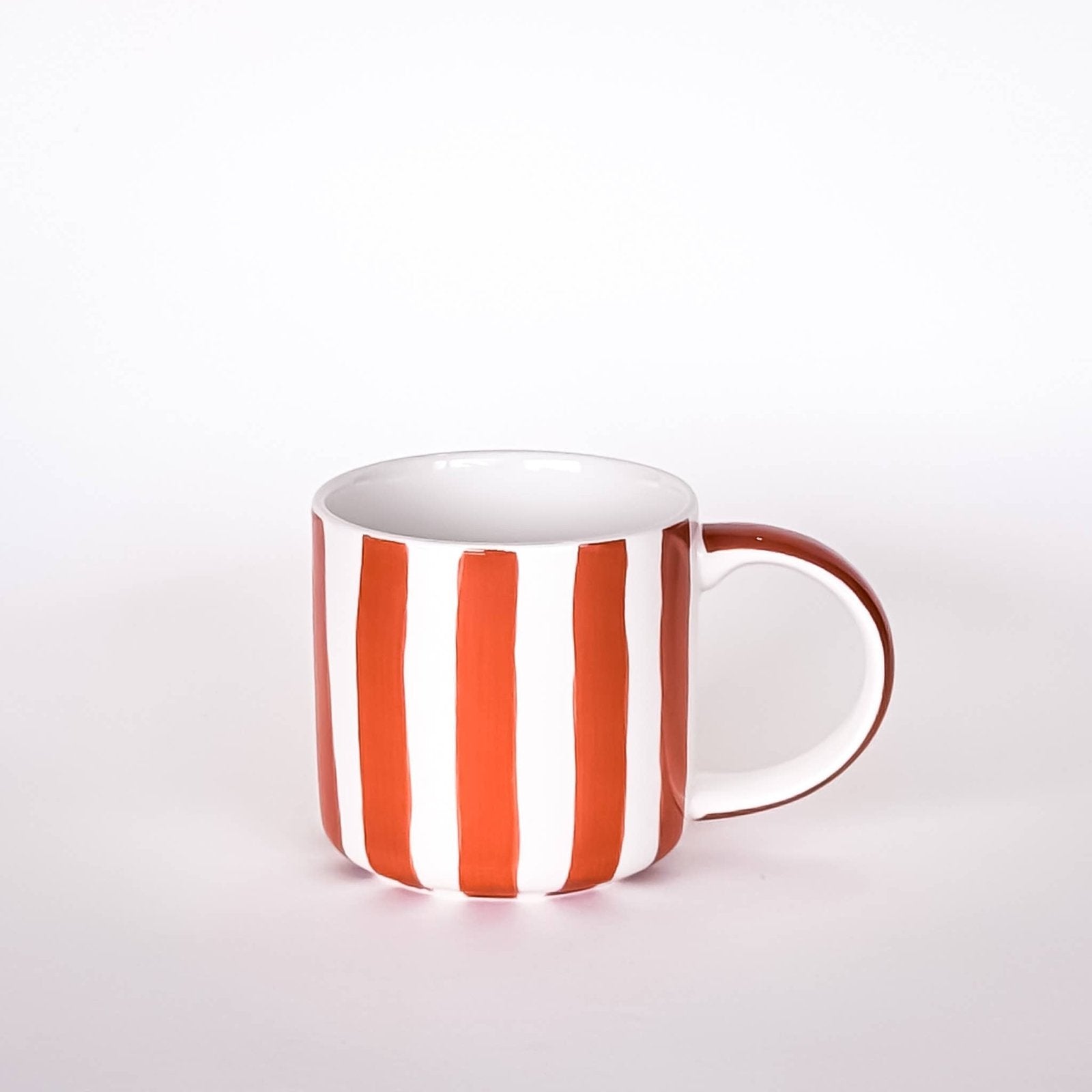 STRIPES Tasse mit Streifen • Terracotta Orange