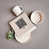 Magazin Minori - STRIPES Teller | boho beige - ROSA ECK - Beige, ,