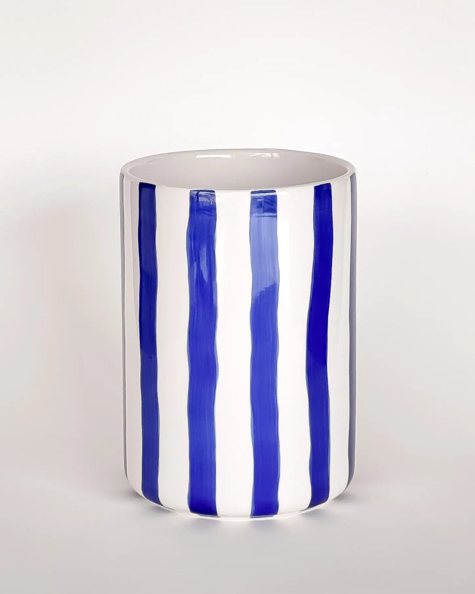 STRIPES Vase • mare blue