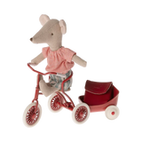 Maileg - Dreiradmaus Große Schwester • Rot - Spielzeug - ROSA ECK Concept Store