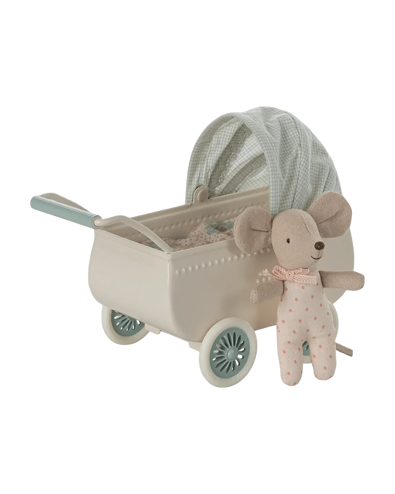 Maileg - Kinderwagen mit Babymaus | Minze - Spielzeug - ROSA ECK Concept Store