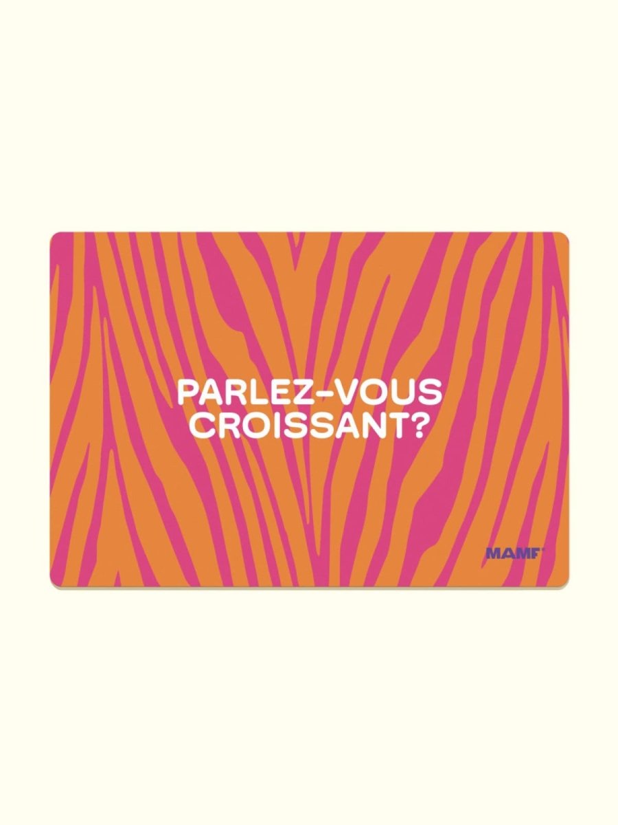 MAMF - PARLEZ - VOUS CROISSANT? Frühstücksbrettchen - ROSA ECK - Brett, Orange, Rot