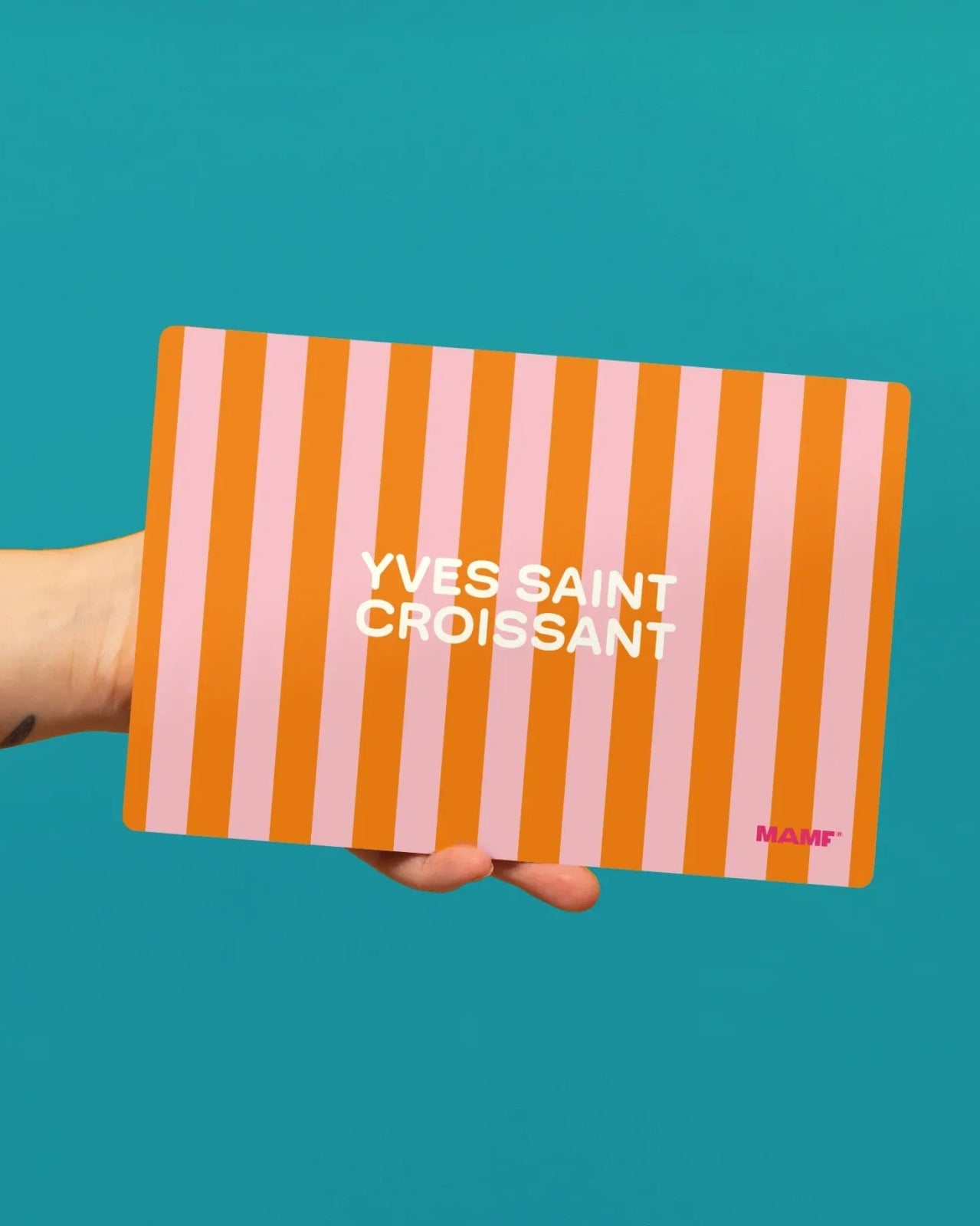 MAMF - YVES SAINT CROISSANT Frühstücksbrettchen - Tablett - ROSA ECK