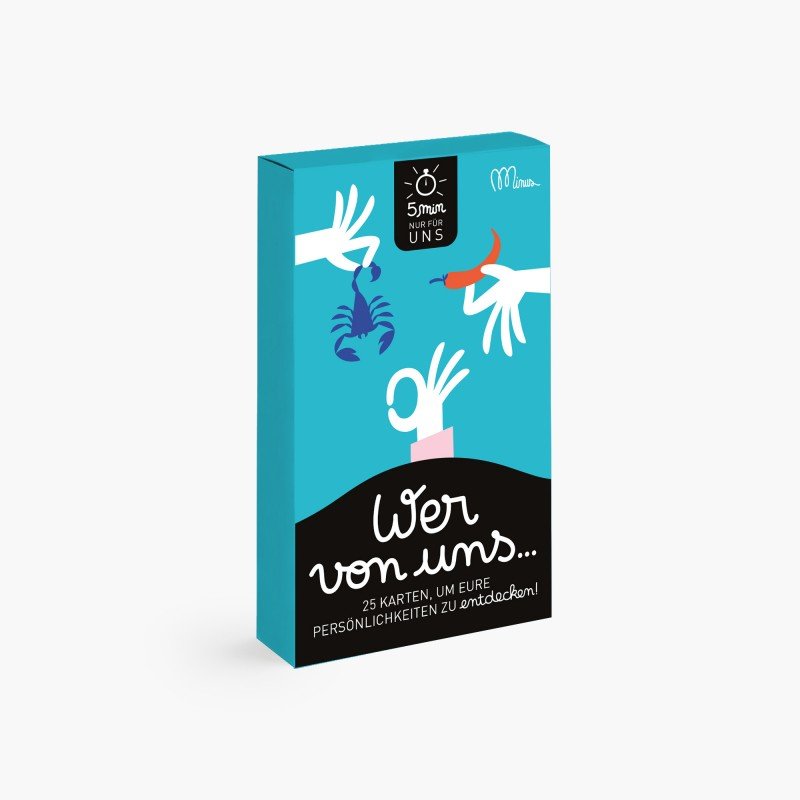 Minus éditions - WER VON UNS … Fragespiel - ROSA ECK - 5 Minuten nur für uns, Karten,