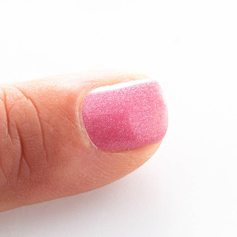 Namaki Cosmetics - D - 22 Abziehbarer Kinder - Nagellack | Glitter Pink - ROSA ECK - , ,