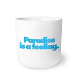 Navucko - PARADISE IS A FEELING. Porzellanbecher - Kaffee - und Teetasse - ROSA ECK - , ,