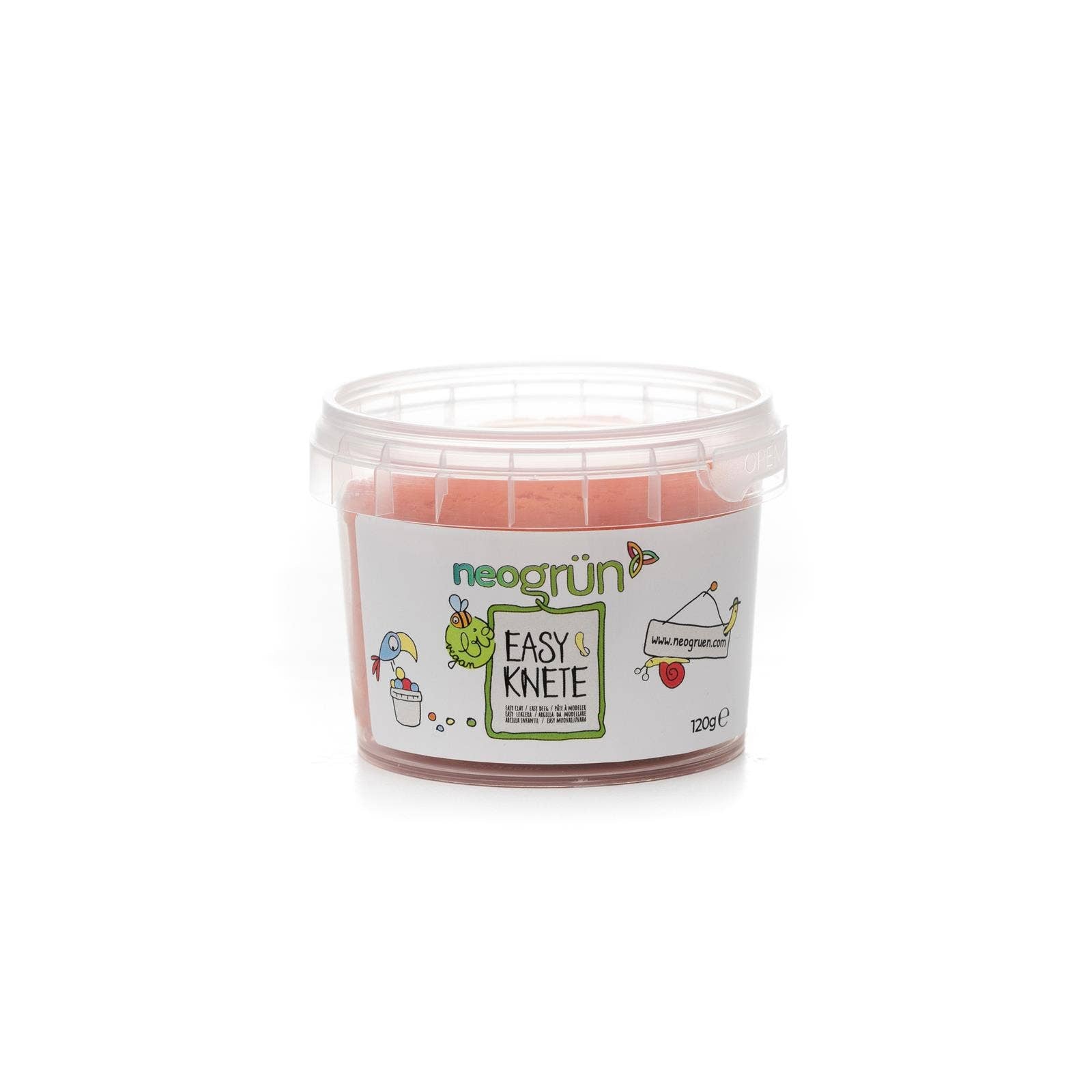 NEOGRÜN - Bio - Easy - Knete vegan (120 g) | Orange - ROSA ECK - , ,