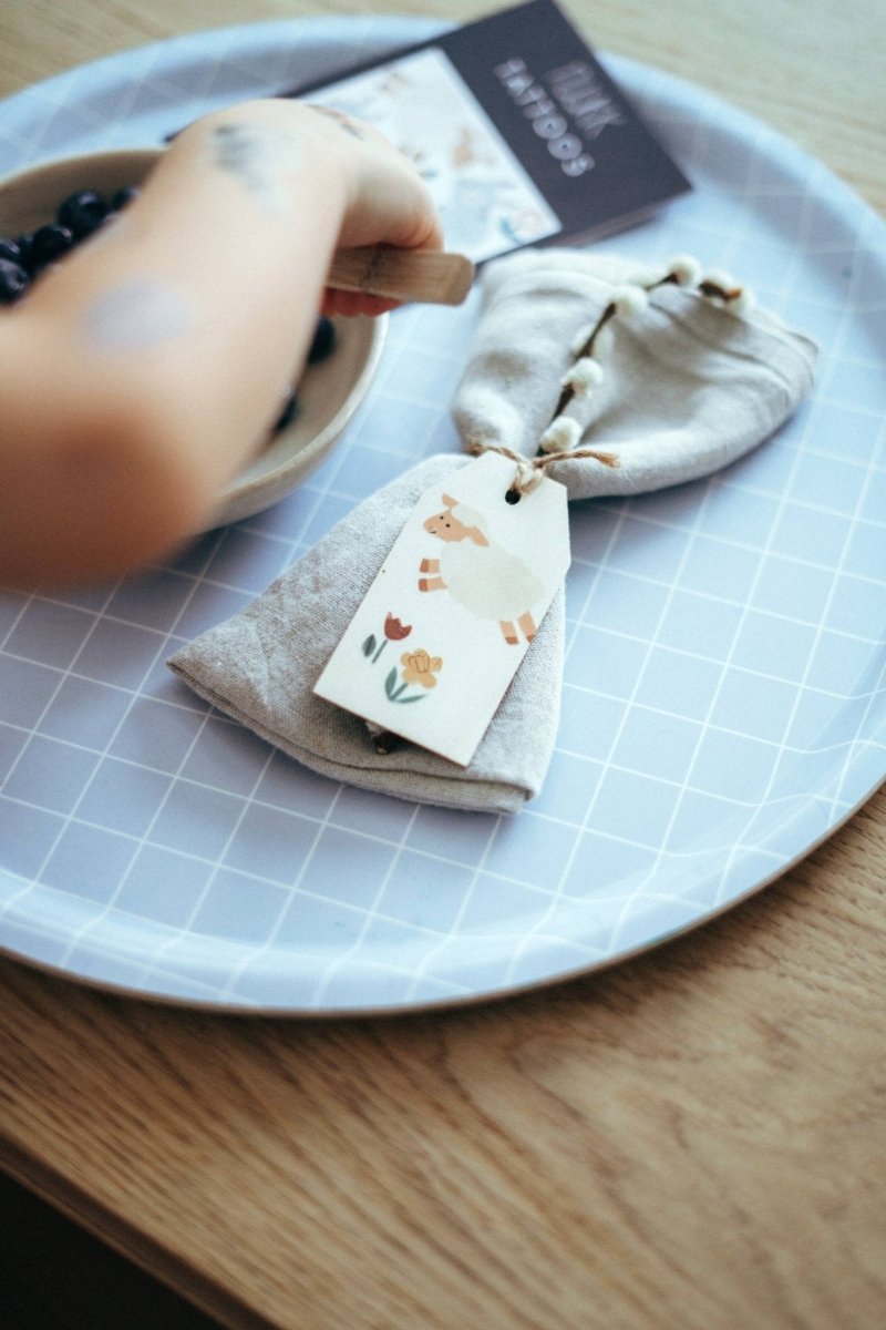 nuukk - FRÜHLINGSTIERE Kindertattoos - ROSA ECK - 1.44, ,