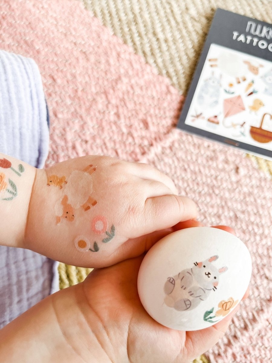 nuukk - FRÜHLINGSTIERE Kindertattoos - ROSA ECK - 1.44, ,