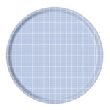nuukk - GRID HIMMELBLAU Großes Tablett - ROSA ECK - Blau, Grid,