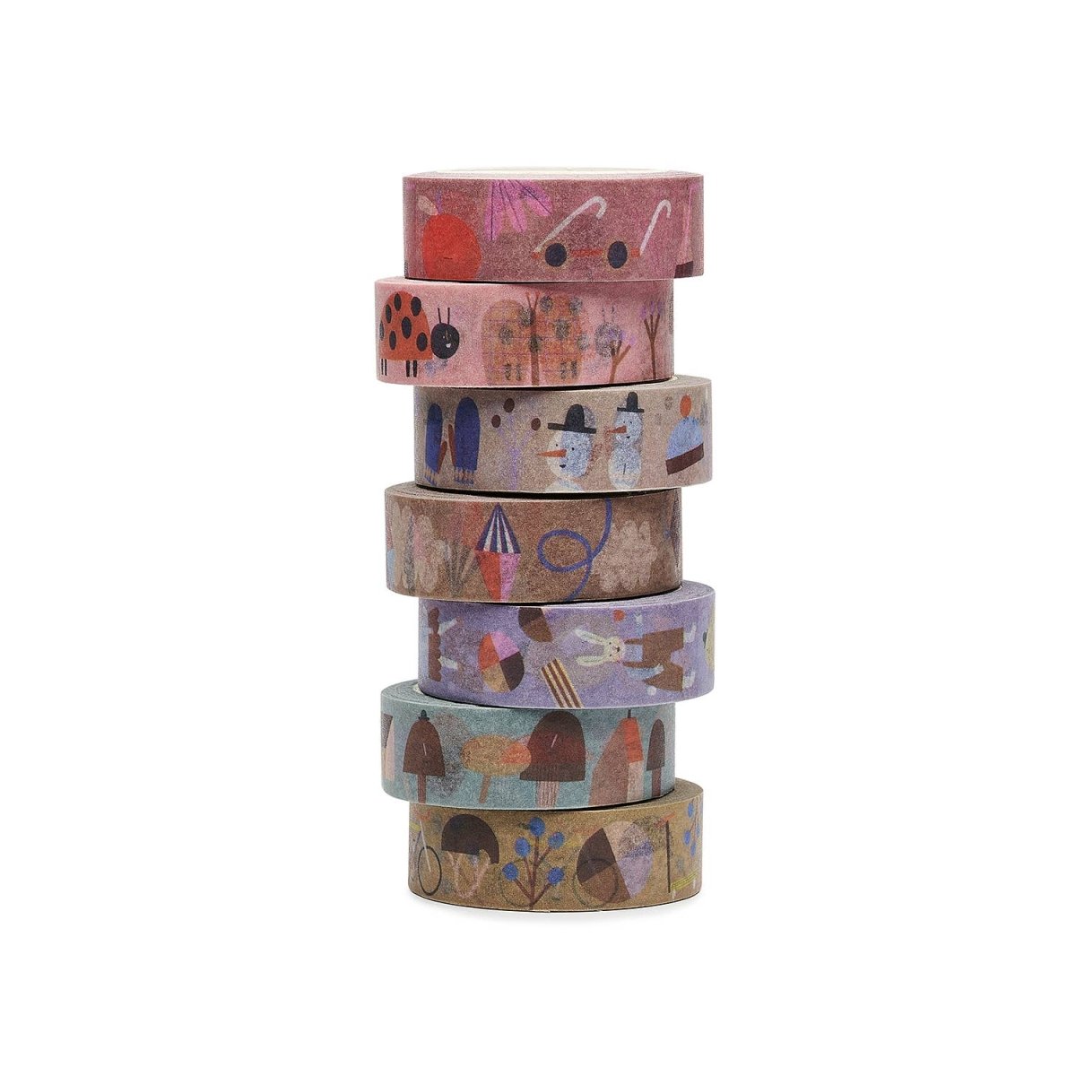 nuukk - SOMMER Washi Tape - ROSA ECK - 1 - 5 €, Lila,