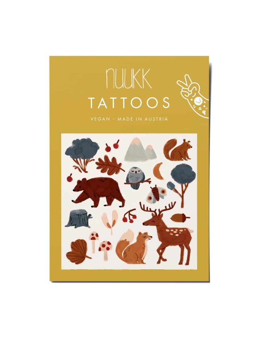 nuukk - WALDTIERE Kindertattoos - ROSA ECK - 1.32, Elena Comte,