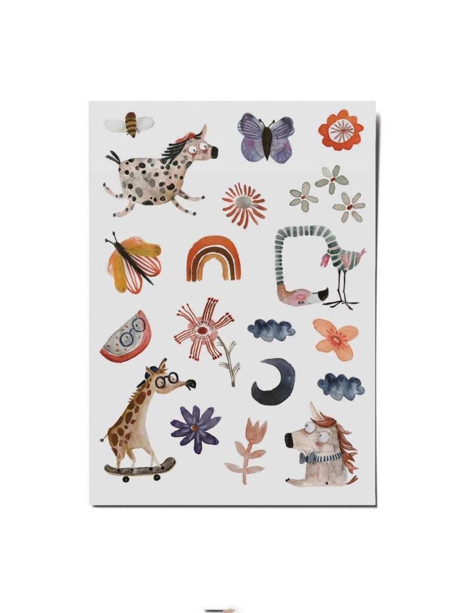 nuukk - WUNDERLAND Kindertattoos - ROSA ECK - 1.34, Halfbird,