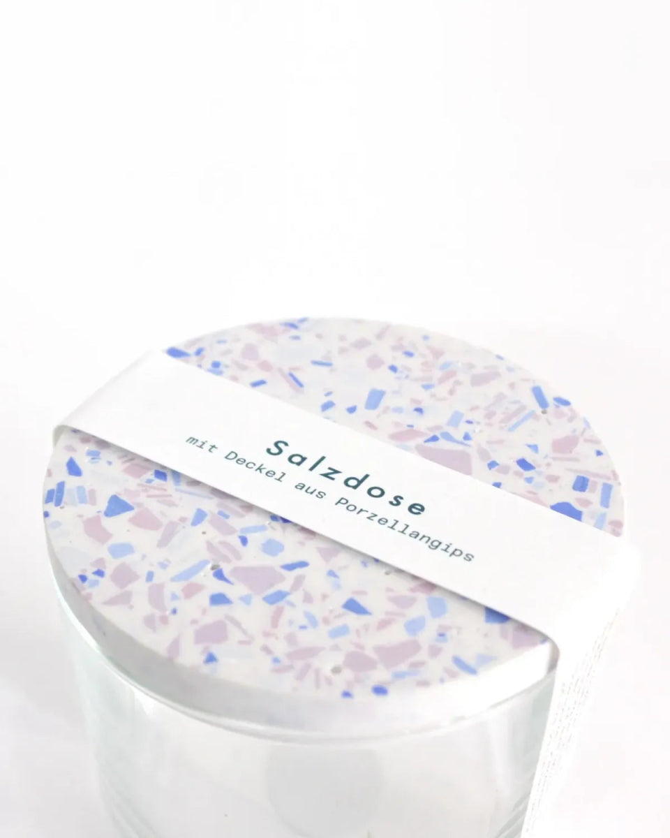 objet vague - Terrazzo Salzdose • Creme - lila - Dose - ROSA ECK Concept Store