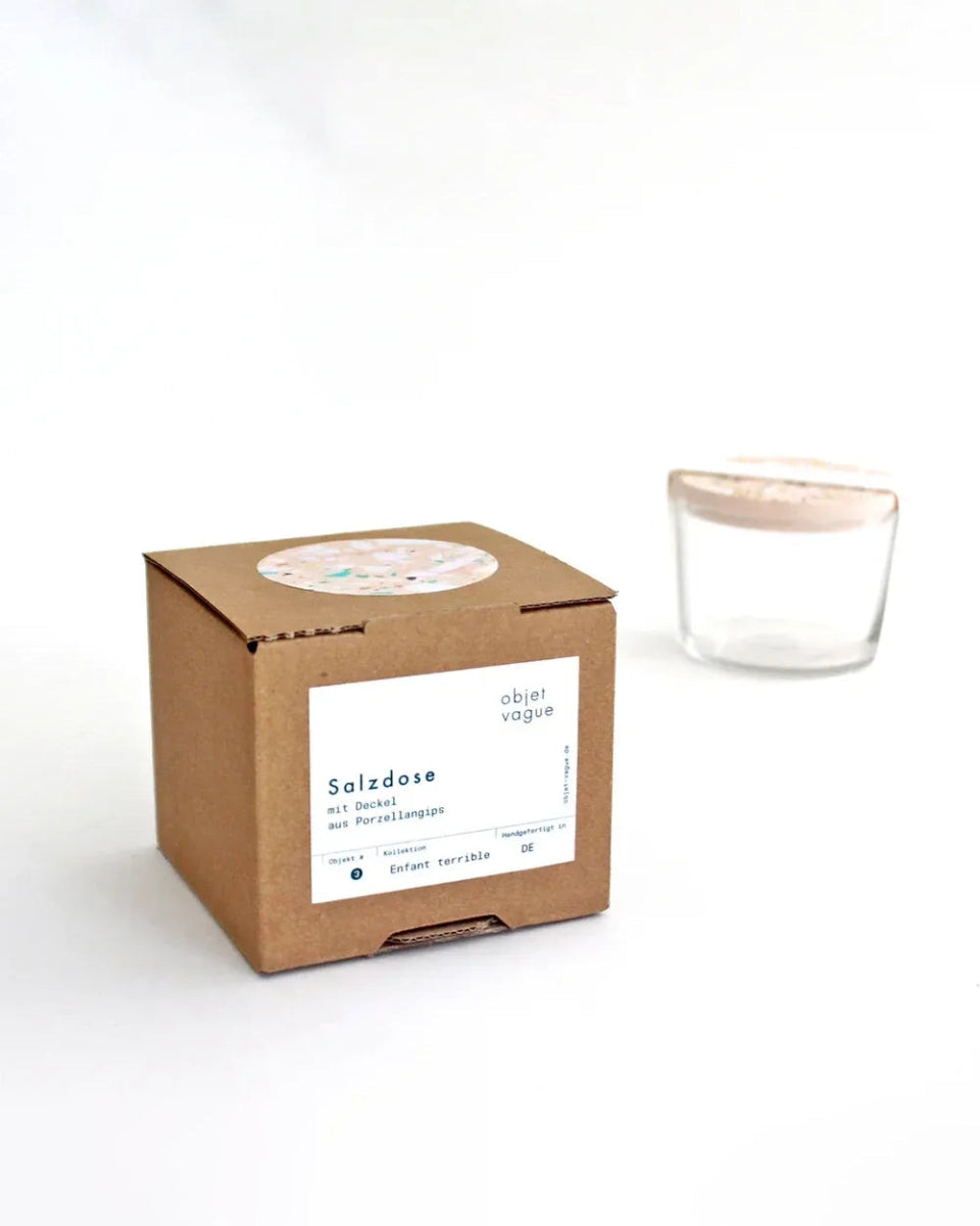 objet vague - Terrazzo Salzdose • Creme - ocker - Dose - ROSA ECK Concept Store
