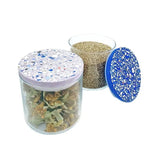 objet vague - Terrazzo Vorratsdose (700 ml) • Creme - Ocker - Dose - ROSA ECK Concept Store