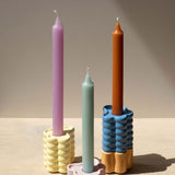 Octaevo - FLORA Großer Kerzenhalter | Blue - ROSA ECK - Blau, ,