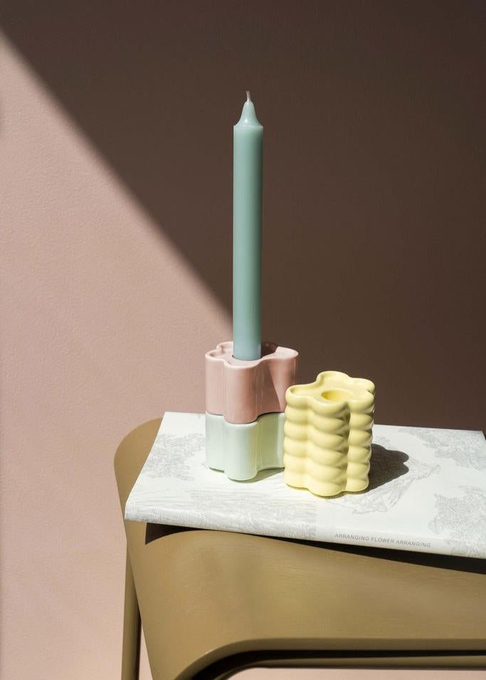 Octaevo - FLORA Kleiner Kerzenhalter | Mint - ROSA ECK - Grün, ,