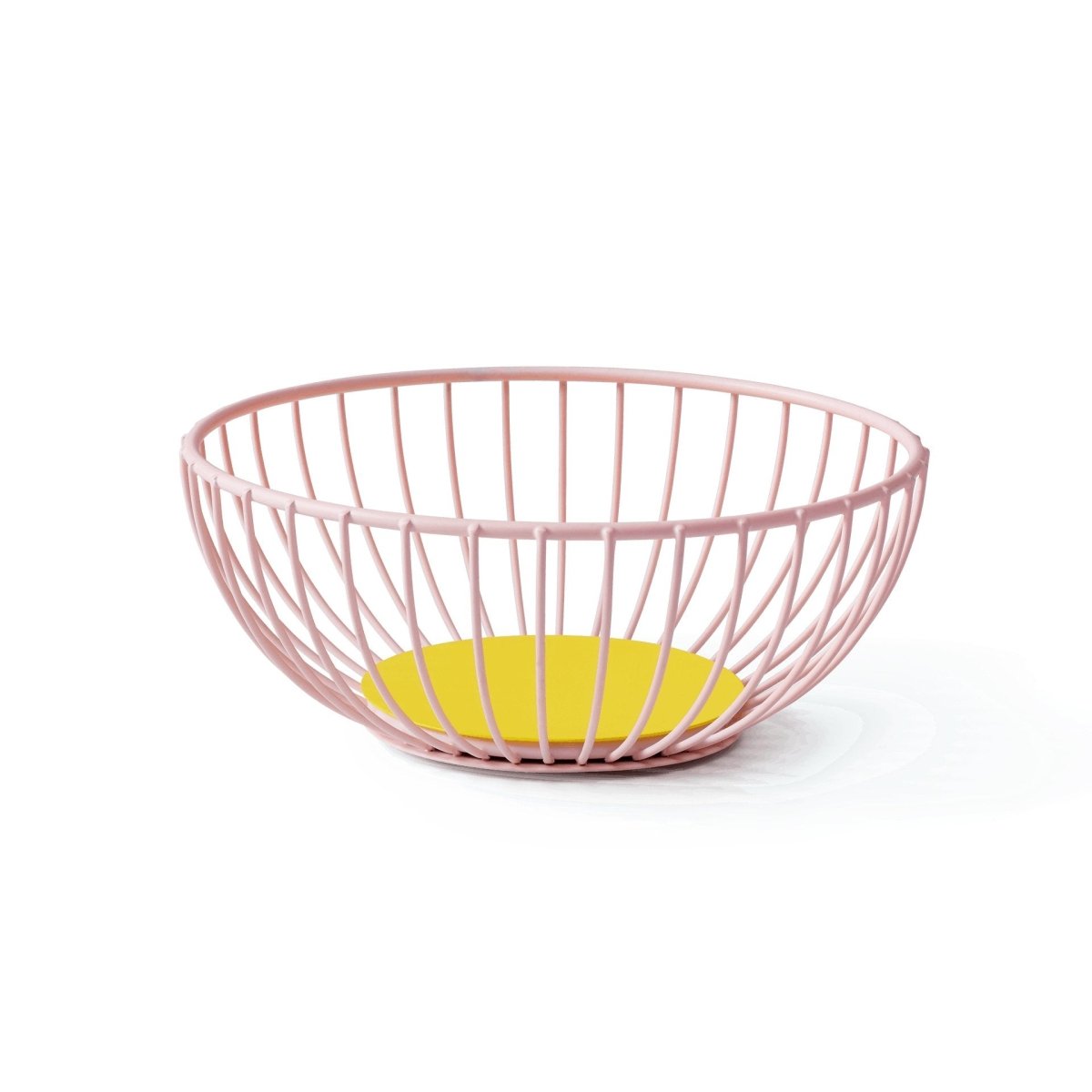 Octaevo - IRIS Obstkorb (⌀ 19 cm) Rosa/Gelb - ROSA ECK - Gelb, Rosa,