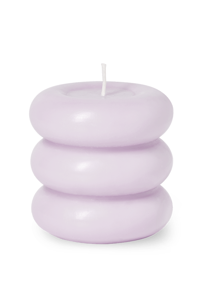 Octaevo - TEMPLO Kerze | Pale Lilac - ROSA ECK - Lila, ,
