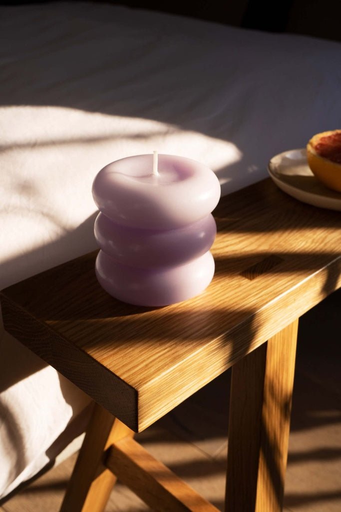 Octaevo - TEMPLO Kerze | Pale Lilac - ROSA ECK - Lila, ,