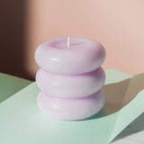 Octaevo - TEMPLO Kerze | Pale Lilac - ROSA ECK - Lila, ,