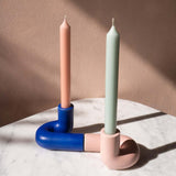 Octaevo - TEMPLO Kerzenhalter | Dark Blue - ROSA ECK - Blau, ,