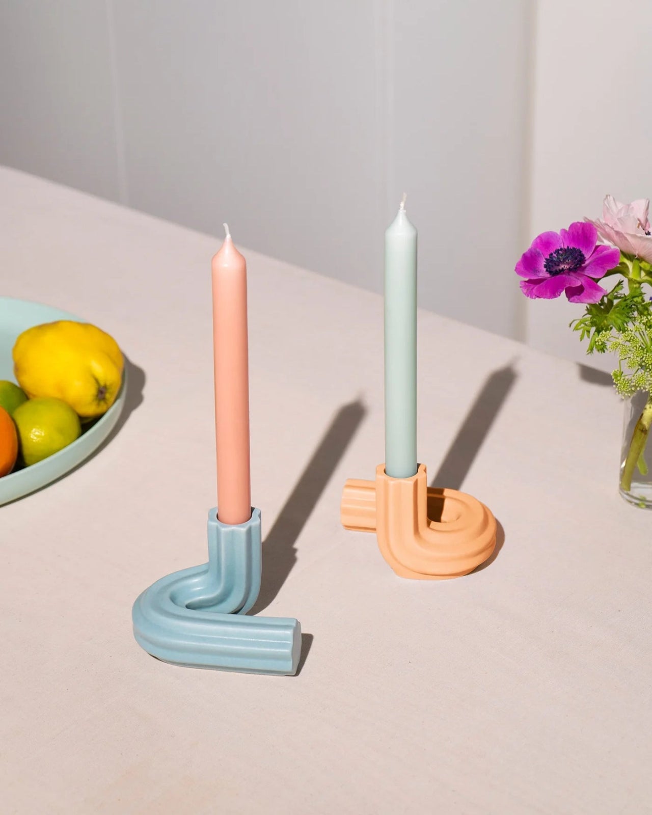 Octaevo - TEMPLO Kerzenhalter | Light Blue - ROSA ECK - Blau, ,