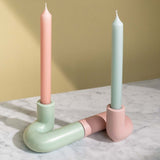 Octaevo - TEMPLO Kerzenhalter | Light Mint - ROSA ECK - Grün, ,