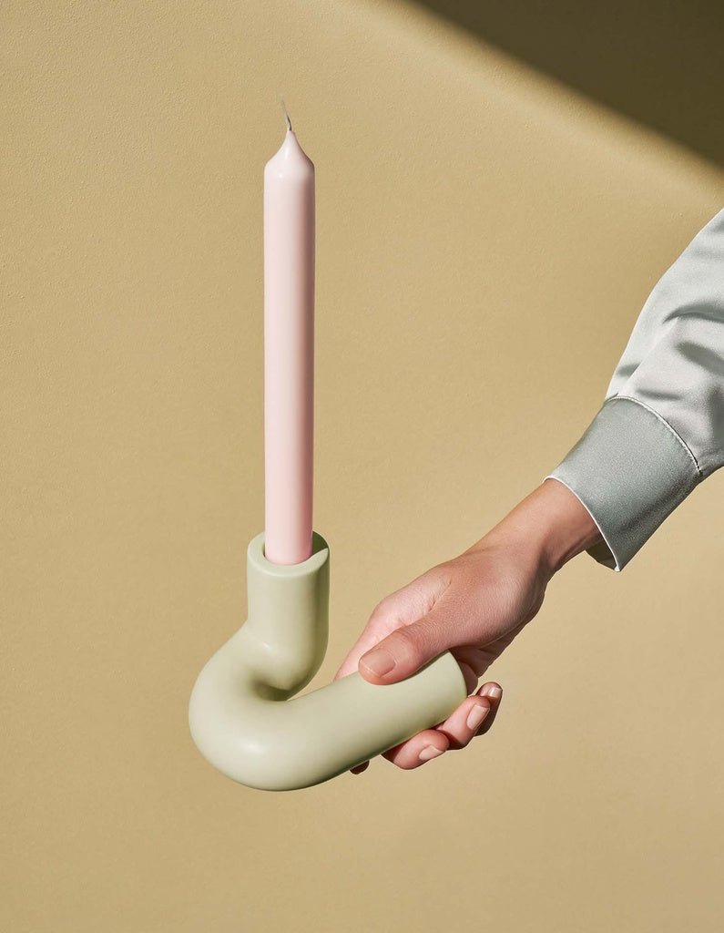 Octaevo - TEMPLO Kerzenhalter | Light Mint - ROSA ECK - Grün, ,