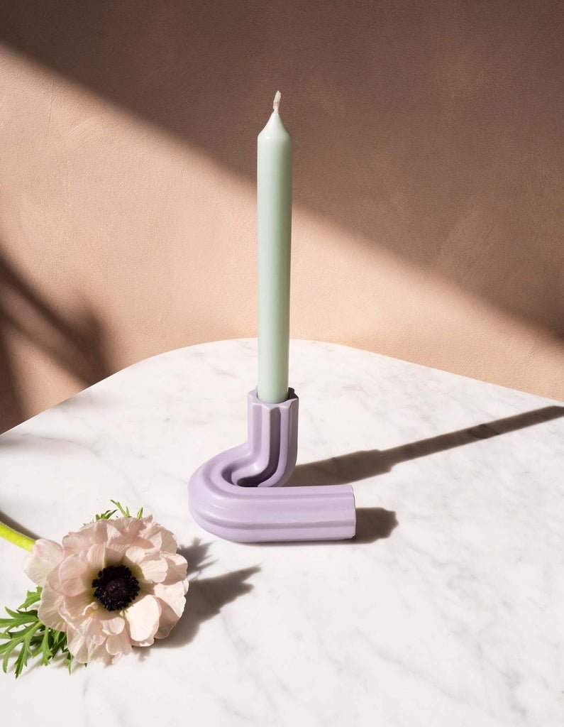 Octaevo - TEMPLO Kerzenhalter | Lilac - ROSA ECK - Lila, ,