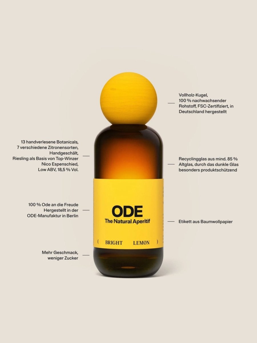 ODE - ODE BRIGHT LEMON Aperitif 500 ml - ROSA ECK - , ,