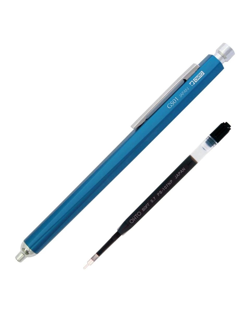 OHTO - GS01 Kugelschreiber zum Nachfüllen | Blau - ROSA ECK - Stift, ,