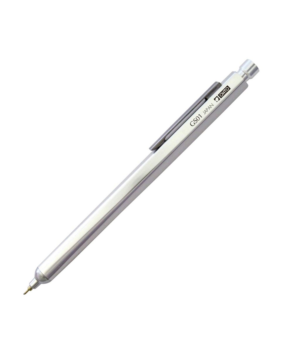 OHTO - GS01 Kugelschreiber zum Nachfüllen | Silber - ROSA ECK - Stift, ,